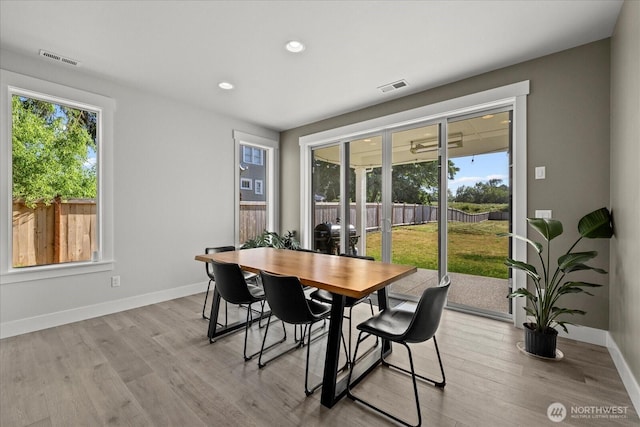 1427 114th Ave E, Edgewood, WA 98372 - dining room with plenty of natural light, recessed lighting, and light wood-type flooring
