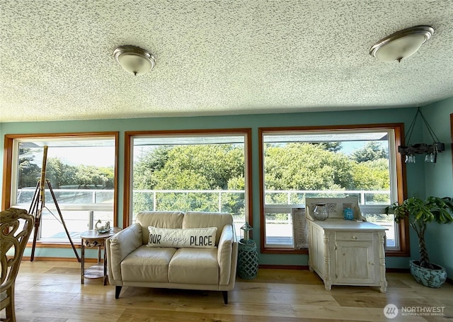 101 Sand Dune Ave NW, Ocean Shores, WA 98569 - sunroom featuring hardwood / wood-style floors and a textured ceiling