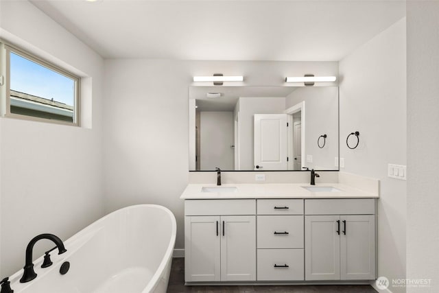13931 178th St E Unit 39, Puyallup, WA 98374 - full bathroom with a soaking tub and double vanity