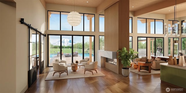 13931 178th St E Unit 39, Puyallup, WA 98374 - building lobby with a high ceiling, recessed lighting, and wood ceiling