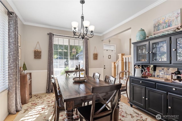2060 Hammond Ave, Dupont, WA 98327 - dining room with a chandelier and ornamental molding