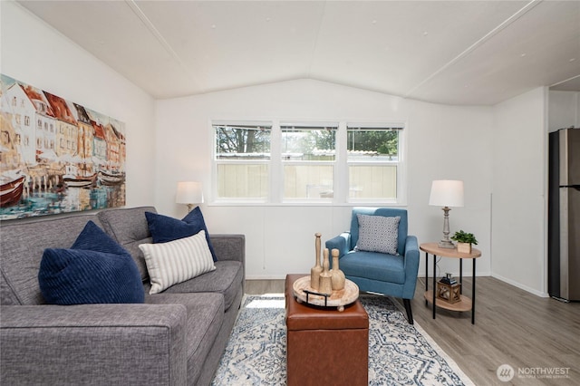2500 Samish Way Unit 13, Bellingham, WA 98229 - living room with wood finished floors and vaulted ceiling