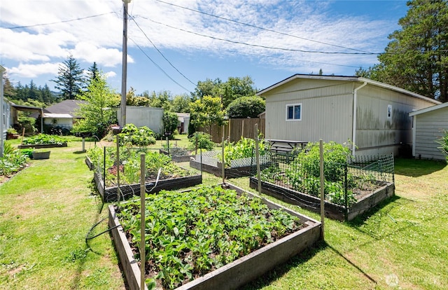 2500 Samish Way Unit 13, Bellingham, WA 98229 - view of green lawn with a vegetable garden