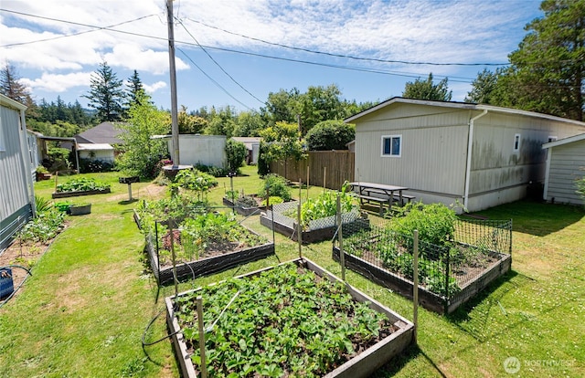 2500 Samish Way Unit 13, Bellingham, WA 98229 - view of green lawn featuring a vegetable garden