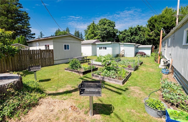 2500 Samish Way Unit 13, Bellingham, WA 98229 - view of yard with a garden and an outbuilding