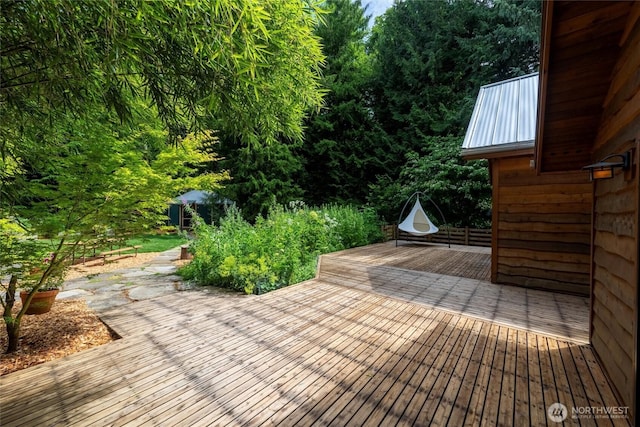 1692 Galbraith Ln, Bellingham, WA 98229 - view of patio featuring a wooden deck