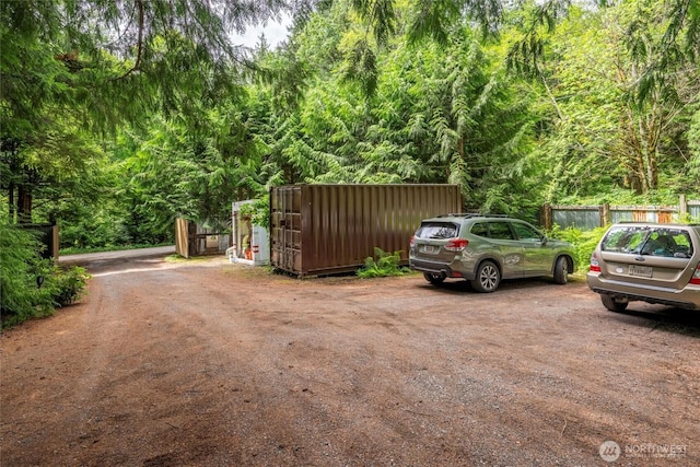 1692 Galbraith Ln, Bellingham, WA 98229 - view of parking with a forest view