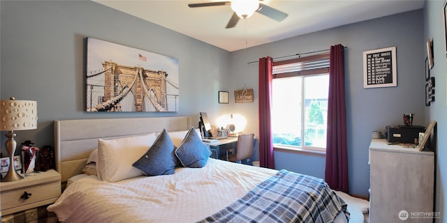 230 Goldmyer Dr, Chehalis, WA 98532 - bedroom with multiple windows and a ceiling fan