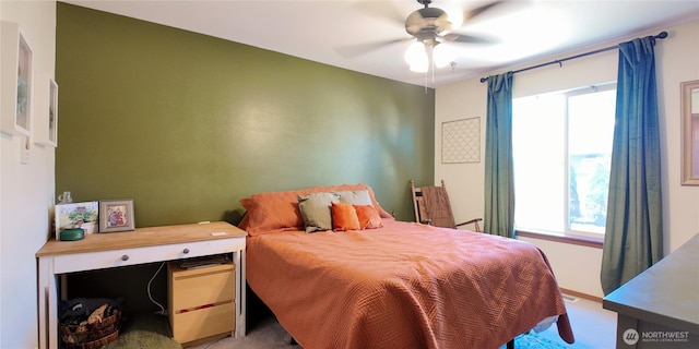 230 Goldmyer Dr, Chehalis, WA 98532 - bedroom featuring multiple windows, light colored carpet, and a ceiling fan