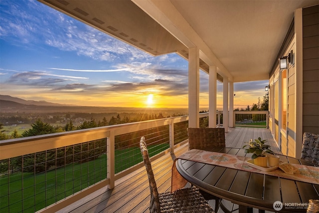 52 Carriage Dr, Sequim, WA 98382 - view of balcony at dusk