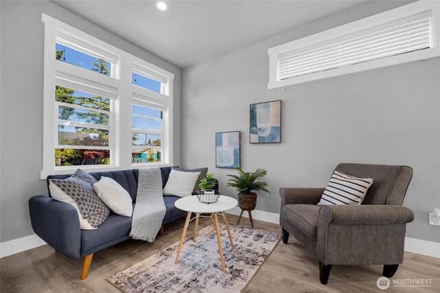 1315 Astor St, Bellingham, WA 98225 - living area featuring wood finished floors and recessed lighting