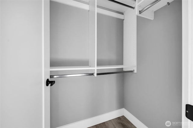 1315 Astor St, Bellingham, WA 98225 - walk in closet featuring dark wood-style flooring