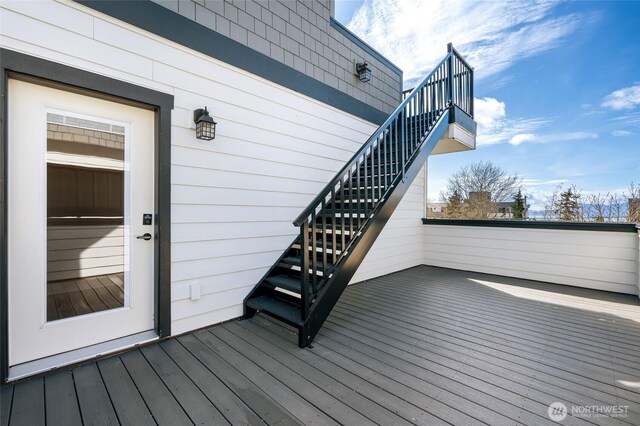 1315 Astor St, Bellingham, WA 98225 - wooden deck with stairway