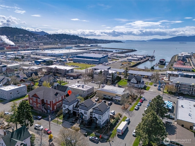 1315 Astor St, Bellingham, WA 98225 - drone / aerial view of a water and mountain view
