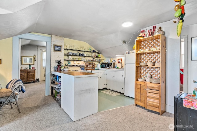 2639 Yew St, Bellingham, WA 98226 - wine cellar featuring vaulted ceiling and light colored carpet