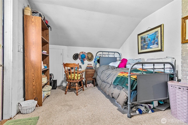 2639 Yew St, Bellingham, WA 98226 - bedroom featuring vaulted ceiling and carpet floors