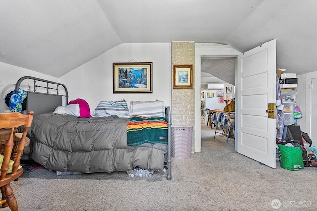 2639 Yew St, Bellingham, WA 98226 - carpeted bedroom with vaulted ceiling and a wall mounted AC