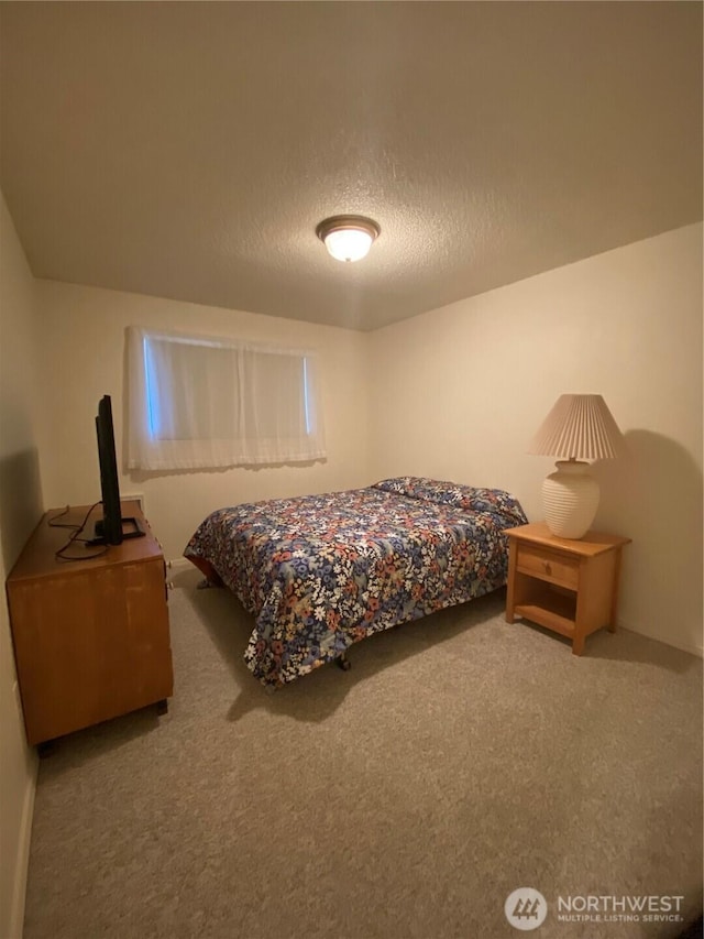 1051 Ocean Shores Blvd SW Unit 1B, Ocean Shores, WA 98569 - bedroom with carpet floors and a textured ceiling
