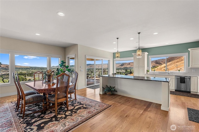 1776 Broadway Pl, Wenatchee, WA 98801 - dining area with healthy amount of natural light, recessed lighting, and light wood-style flooring