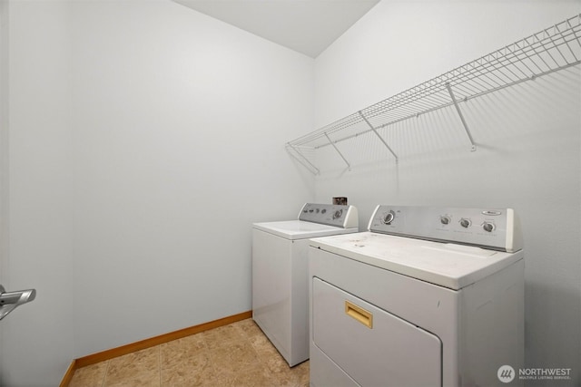 6214 Malloy Ave, Ferndale, WA 98248 - washroom featuring washing machine and clothes dryer and baseboards