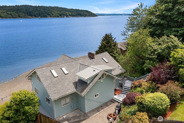 26321 Pillsbury Rd SW, Vashon, WA 98070 - view from above of property with a large body of water
