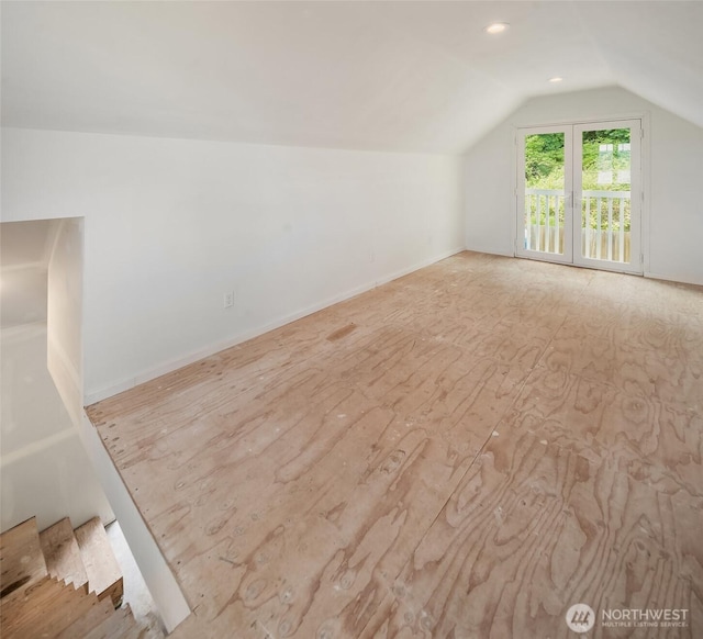 26321 Pillsbury Rd SW, Vashon, WA 98070 - additional living space featuring vaulted ceiling and baseboards