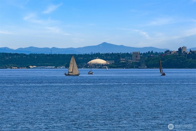 26321 Pillsbury Rd SW, Vashon, WA 98070 - water view featuring mountains