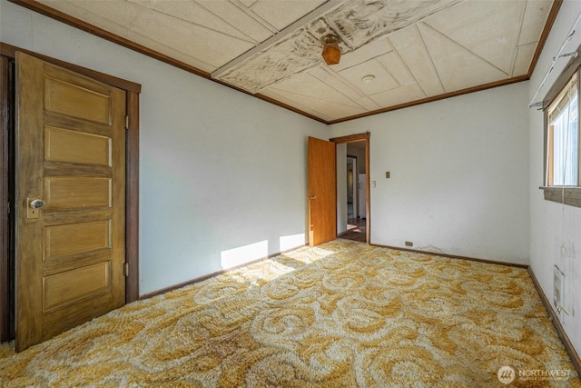 5507 N 45th St, Tacoma, WA 98407 - spare room with carpet floors and ornamental molding