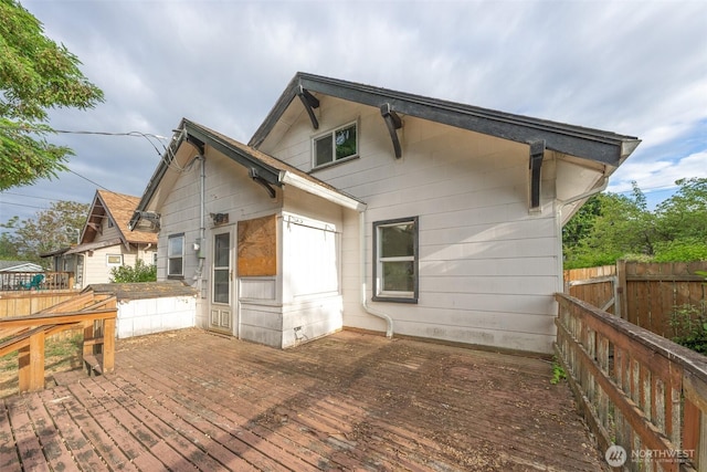 5507 N 45th St, Tacoma, WA 98407 - rear view of property with a deck