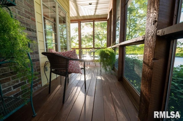 view of sunroom