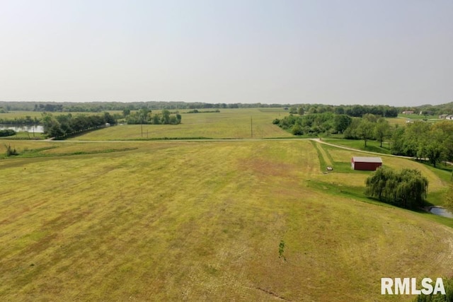 drone / aerial view featuring a rural view