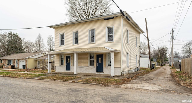 view of front of home with covered porch