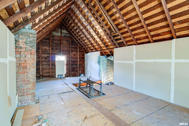 view of attic