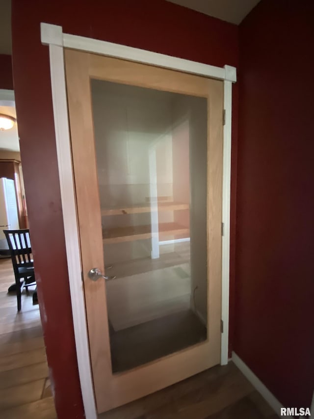 room details featuring hardwood / wood-style flooring