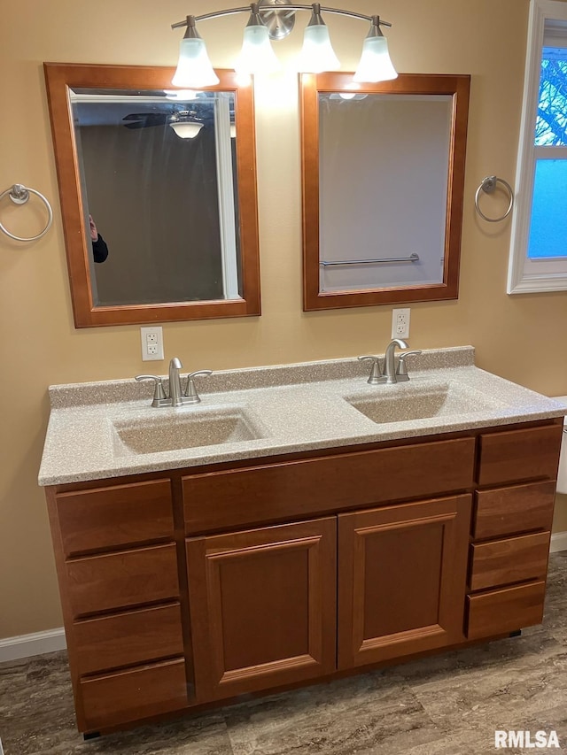 bathroom with vanity