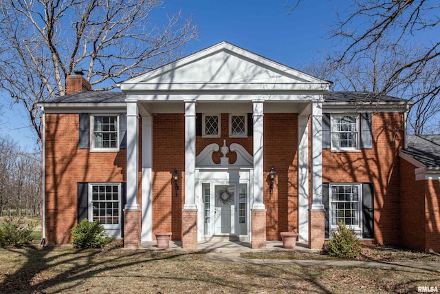 view of greek revival house