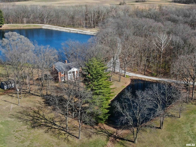 view of pool with a water view