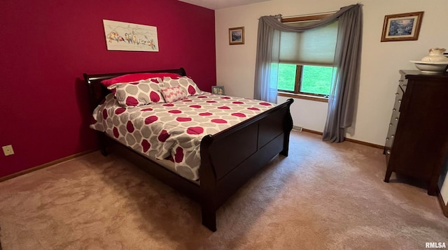 view of carpeted bedroom