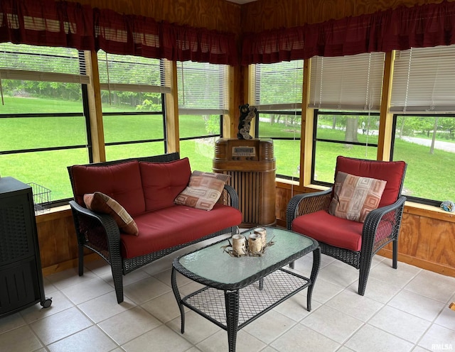 view of sunroom