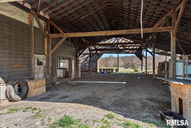 view of horse barn