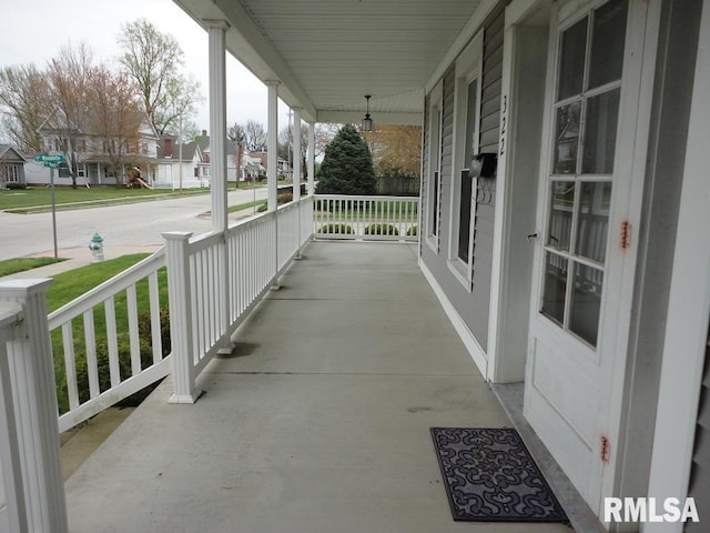 exterior space with covered porch