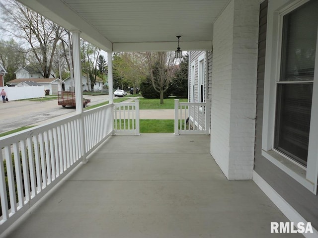 view of patio with a porch