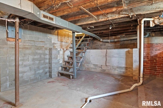 view of basement