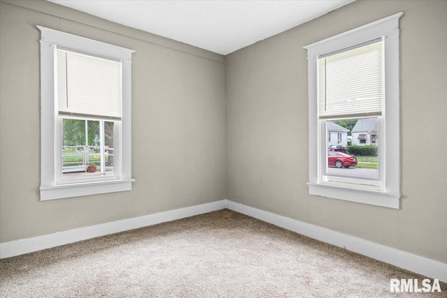 view of carpeted empty room