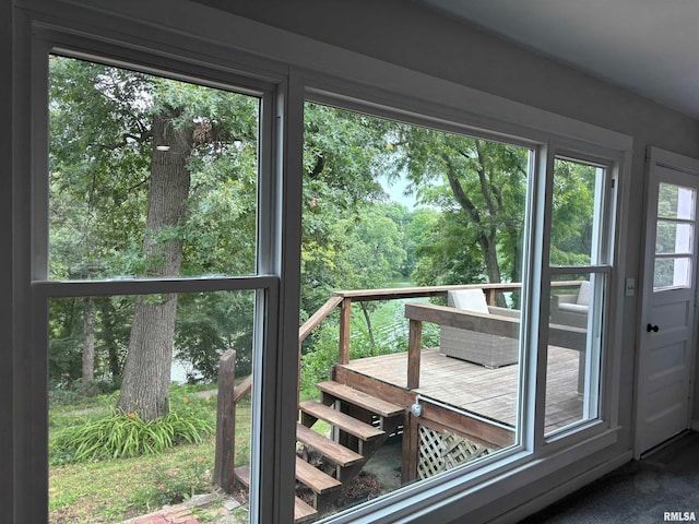 view of doorway to outside