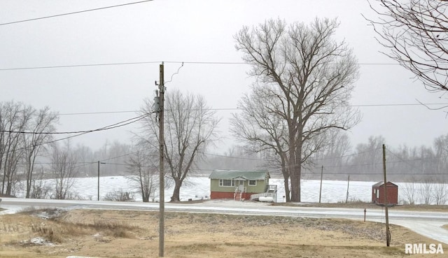 view of road featuring a water view