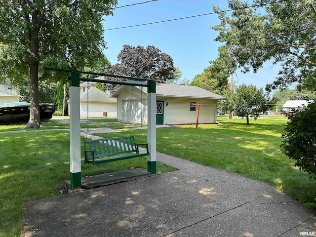 exterior space with a front lawn