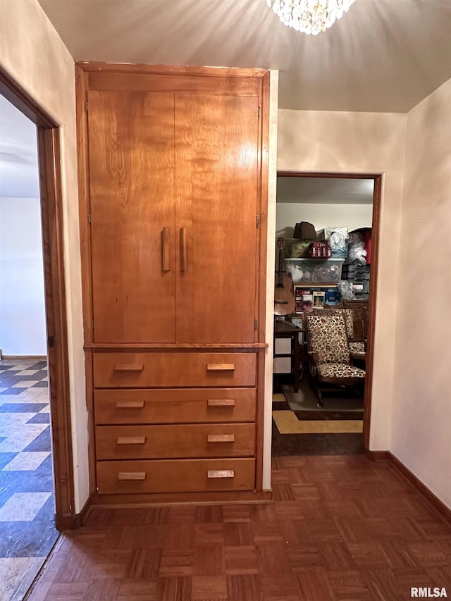 corridor with baseboards