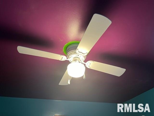 interior details with ceiling fan