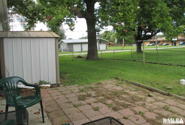 exterior space with a storage unit